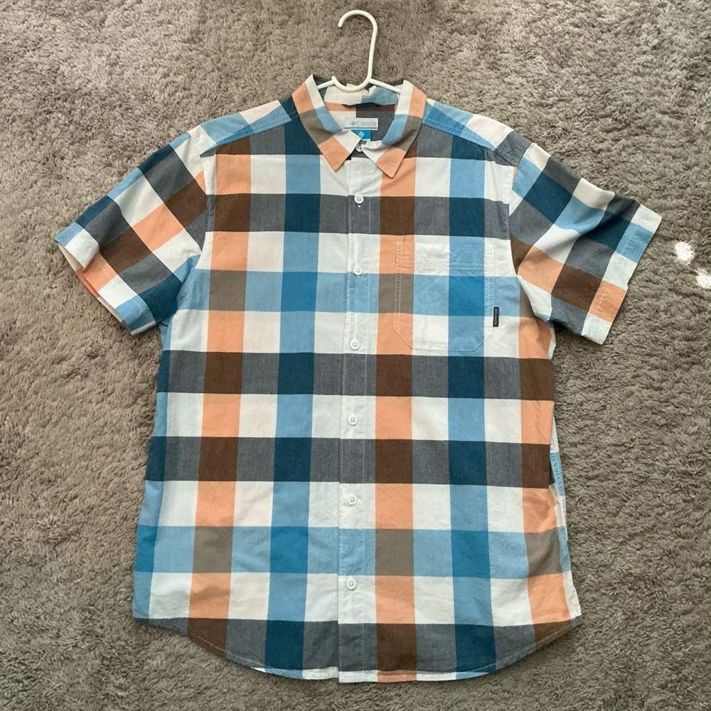 Men's Multicolor Plaid Shirt Size L